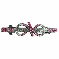 Pink Bow French Barrette Hair Clip