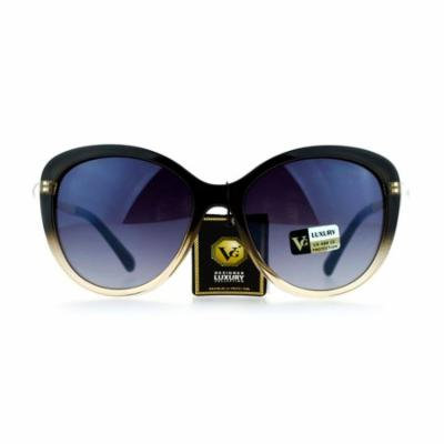 VG Eyewear Pearl Jewel Trim Diva Designer Fashion Womens Sunglasses Grey Clear
