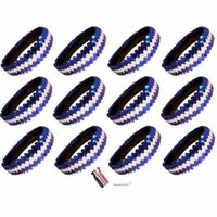 Kenz Laurenz Sequin Headbands 12 Girls Headband Sparkly Hair Head Bands Blue White