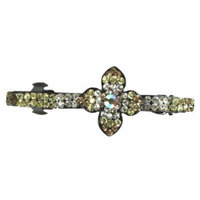 Amber Yellow 4 petals Flower French Barrette Hair Clip