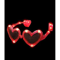 LED Heart Sunglasses - Red
