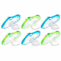 Munchkin Latch Lightweight Pacifier 6+ Months, 6 Pack, Blue/Green