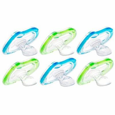Munchkin Latch Lightweight Pacifier 6+ Months, 6 Pack, Blue/Green
