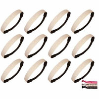 Kenz Laurenz Glitter Headbands 12 Girls Headband Sparkly Hair Head Bands White