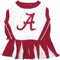 Pets First College Alabama Crimson Tide Cheerleader, 3 Sizes Pet Dress Available. Licensed Dog Outfit