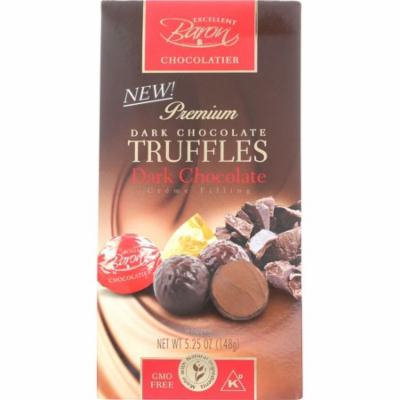 Baron Chocolatier Premium Dark Chocolate Truffles, Creme Filling, 5-Oz (Pack Of 6)