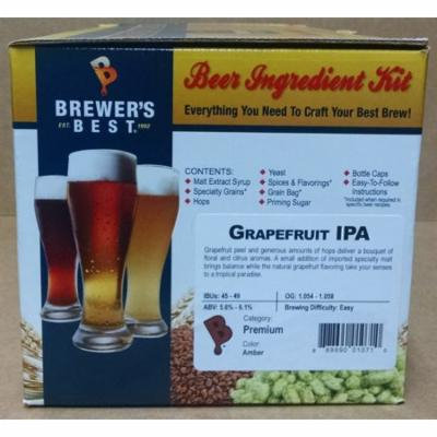 Brewer's Best Home Brew Beer Ingredient Kit - 5 Gallon (Grapefruit IPA)
