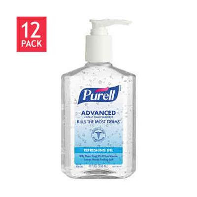 Purell Instant Hand Sanitizer Pump Bottle 8oz 12ct GOJ 965212CT