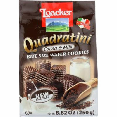 Loaker Quadratini Cocoa & Milk Wafer Cookies, 8.82 Oz (Pack Of 8)