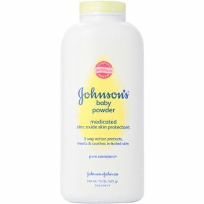 3 Pack - Johnson's Baby Baby Powder, Medicated 15oz Each