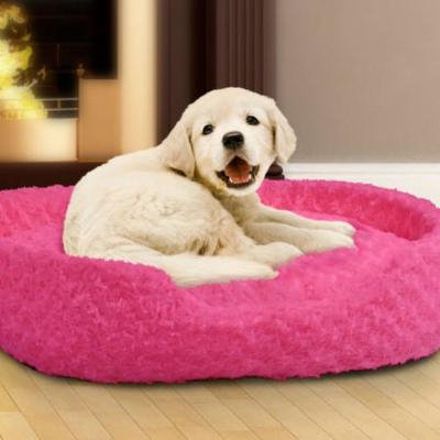 PETMAKER Small Cuddle Round Plush Pet Bed