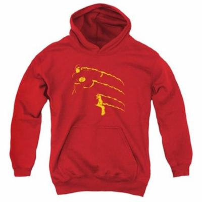 Trevco Dc-Flash Min - Youth Pull-Over Hoodie - Red, Small