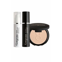 Gorgeous Cosmetics Complexion Perfection Foundation Makeup Kit, with Full Size Liquid Foundation, Powder Foundation and Makeup Primer, Shade - Skin Tone Fair