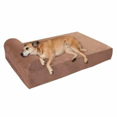 Big Barker Pillow Top Orthopedic Dog Bed w/ Headrest, Large, Khaki