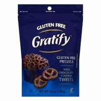 Gratify Milk Chocolate Covered Twists Gluten Free Pretzels, 5.5 OZ (Pack of 8)