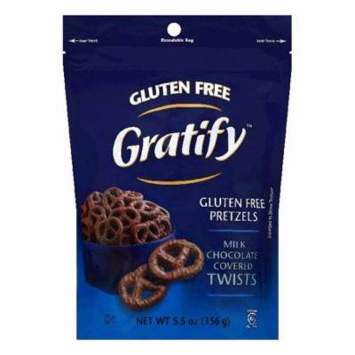 Gratify Milk Chocolate Covered Twists Gluten Free Pretzels, 5.5 OZ (Pack of 8)