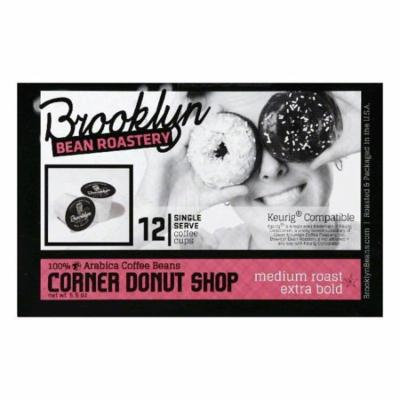 Brooklyn Bean Roastery Corner Donut Shop Single Serve Medium Roast Extra Bold Coffee Cups, 12 PC (Pack of 6)