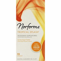 6 Pack - Norforms Suppositories Tropical Splash 12 Each