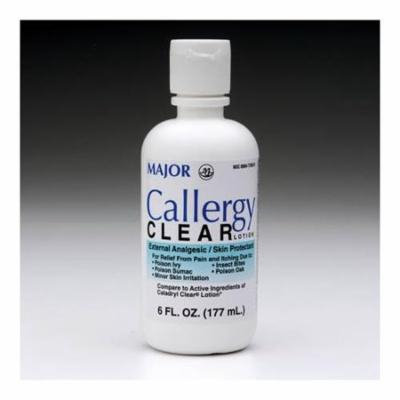 3 Pack Major Callergy Clear Lotion External Analgesic Skin Protectant 6 Oz Each