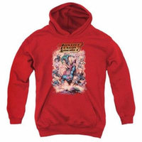 Trevco Jla-Lost Youth Pull-Over Hoodie, Red - Large