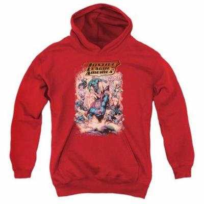 Trevco Jla-Lost Youth Pull-Over Hoodie, Red - Large