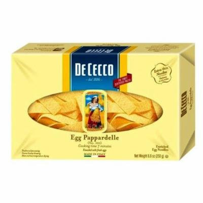 12 PACKS : De Cecco Egg Pappardelle Enriched Egg Noodles, 8.8oz