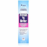 4 Pack Fresh'n Brite Dual-Layer Denture Toothpaste, 3.8 Oz Each