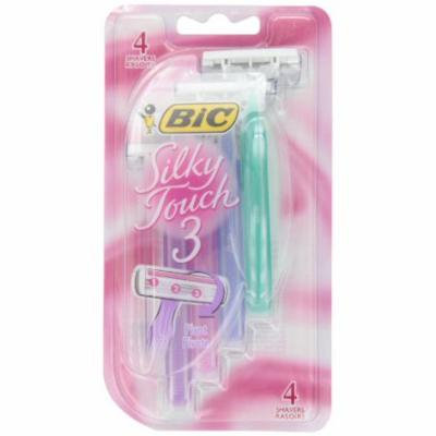 3 Pack - BIC Silky Touch 3 Disposable Shaver, 4 Each