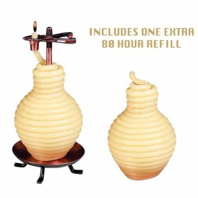 Candle by the Hour - 80 Hour Honey Pot Candle With Coper Base AND Refill