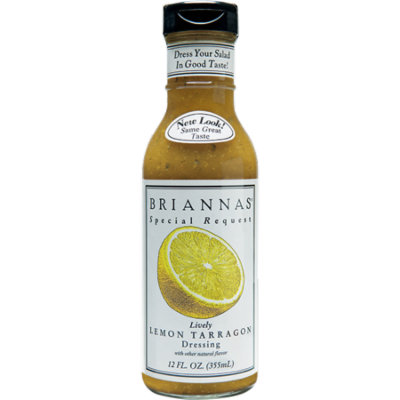Briannas Lemon Tarragon Dressing, 12 OZ (Pack of 6)