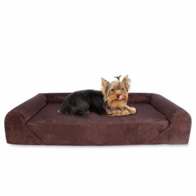 Deluxe Orthopedic Memory Foam Sofa Lounge Dog Bed - Small - Brown