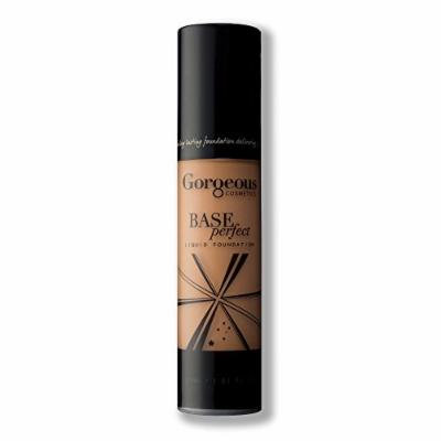 Gorgeous Cosmetics Base Perfect Liquid Foundation, Oil Free, Silicon Based With Vitamin A and E, High Pigment and Buildable for Medium Coverage, Airless Pump Bottle, 1 Fluid Ounce/30ml, Shade 11W