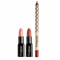 Gorgeous Cosmetics Nude Essentials Makeup Kit, Lips, Contains 2 Lipsticks and 1 Lip Pencil
