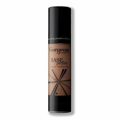 Gorgeous Cosmetics Base Perfect Liquid Foundation, Oil Free, Silicon Based With Vitamin A and E, High Pigment and Buildable for Medium Coverage, Airless Pump Bottle, 1 Fluid Ounce/30ml, Shade 13C