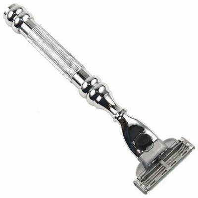 Heavyweight All-metal Triple Blade Razor From Parker Safety Razor - Accepts Mach 3 Blades