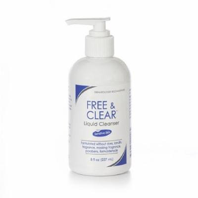 5 Pack Free & Clear Liquid Cleanser For Sensitive Skin 8 oz Each