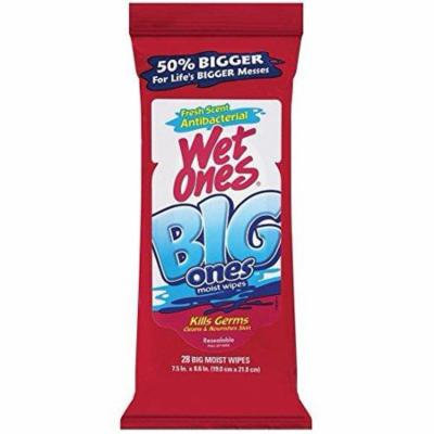 2 Pack - Wet Ones Big Ones Fresh Scent Antibacterial Wipes 28 Each