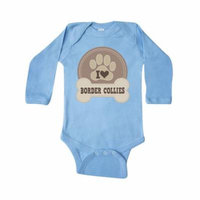 I Love Border Collie Dogs Long Sleeve Creeper