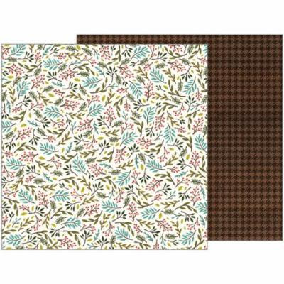 American Craft Pebbles Warm And Cozy Collection 12 X 12 Double Sided Paper Sprigs