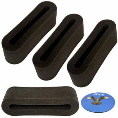 HQRP 4-pack Outer Circular Filter for Bissell PowerGroom Helix Rewind 98N4, 948N41, 98N41, 98N4W, 2038161, Rewind CleanView Pet 18M9W, 18M9X Vac Vacuum Cleaner Upright + HQRP Coaster