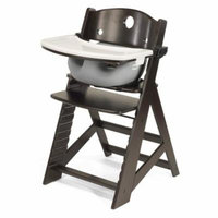Keekaroo Height Right High Chair Espresso with Black Infant Insert and Tray