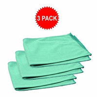 Real Clean 16x16 Premium Microfiber Green Window Glass Cleaning Towel Cloths for Home Auto Office Electronics Streak Free and No Lint Left Behind