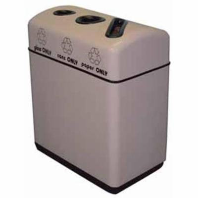 Witt Industries 11RR-361631 36 gal. Fiberglass 3-Opening recycling container
