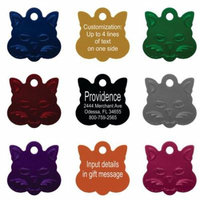 Pet ID Tags - Up to 8 Lines of Custom Engraving - Small Cat - PINK