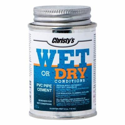 Christy's RH.WET.QP.48 Wet or Dry Conditions PVC Cement, 4 OZ