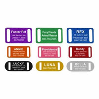 Slide-On Pet ID Tag | Collar Tag | 3 Sizes & 9 Colors to Choose From - Medium - BLACK