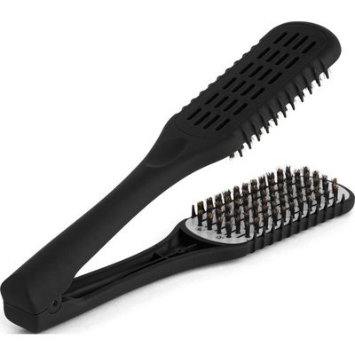 Straight 'n' Go Hair Straightener Brush - Black.