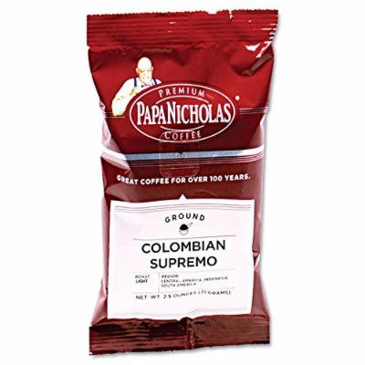 PapaNicholas Coffee Colombian Supremo Coffee - Regular - Arabica Bean, Colombian Supremo - Light/Mild - 18 / Carton