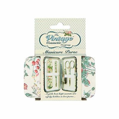 The Vintage Cosmetic Company Manicure Purse Cream Floral