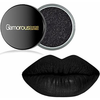 Long Lasting Black Liquid Lipstain & Black Glitter (Matte Liquid Lips & Glitter Set)
